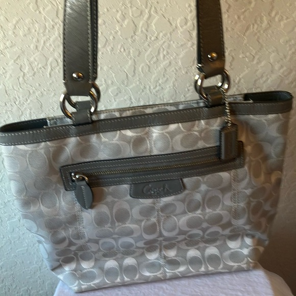 Coach: Gray (F14693) Signature C Canvas Tote Bag - Picture 1 of 16